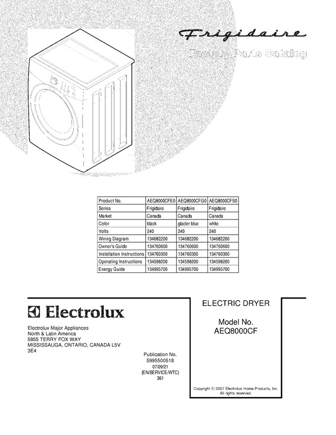 Diagram for AEQ8000CFG0