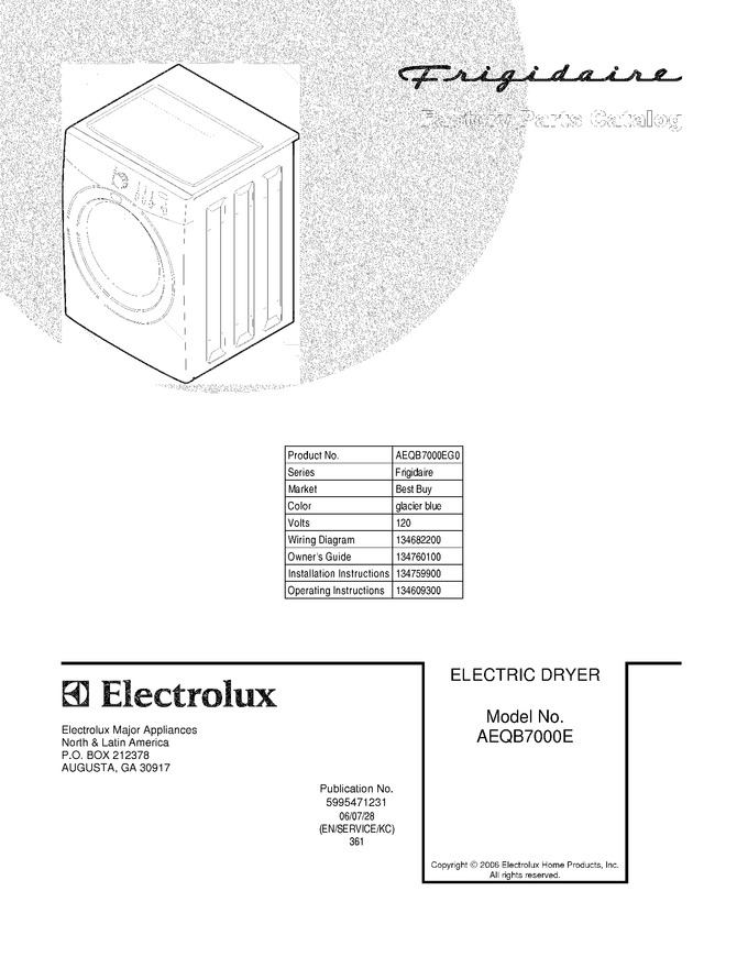 Diagram for AEQB7000EG0