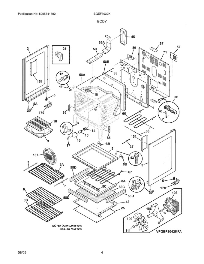 Diagram for BGEF3032KWA