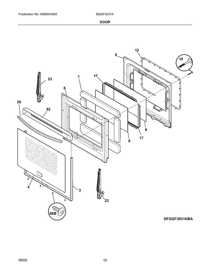 Diagram for BGGF3031KWB