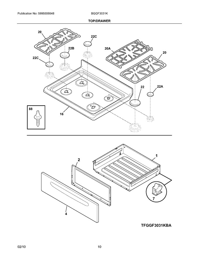Diagram for BGGF3031KWE