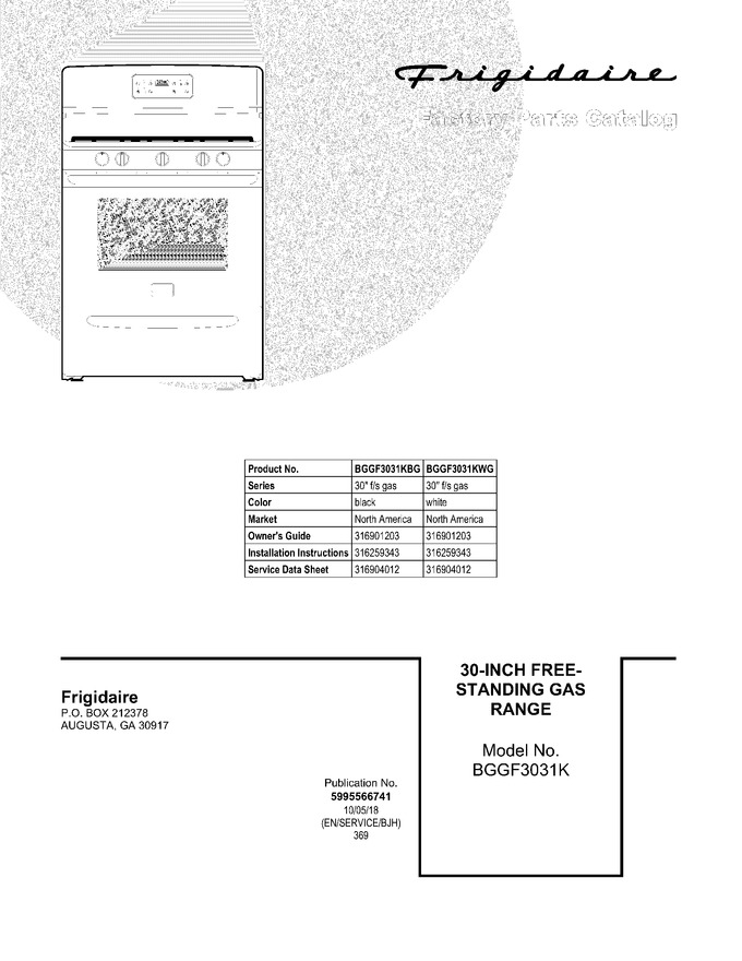 Diagram for BGGF3031KWG