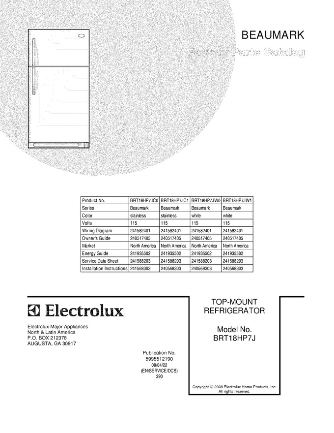 Diagram for BRT18HP7JW0