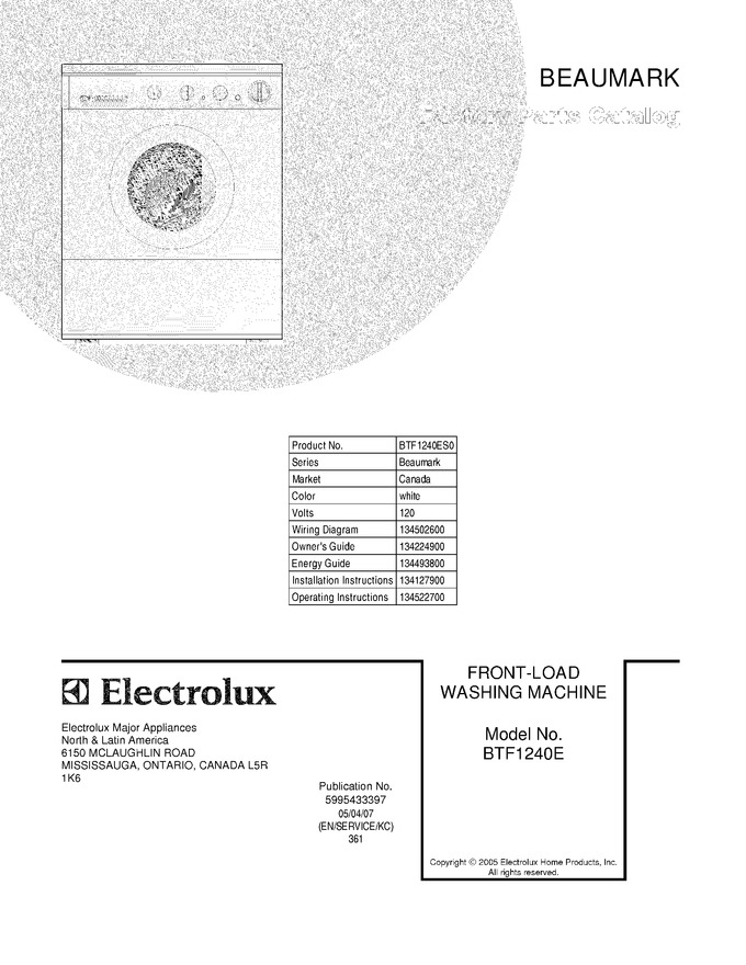Diagram for BTF1240ES0