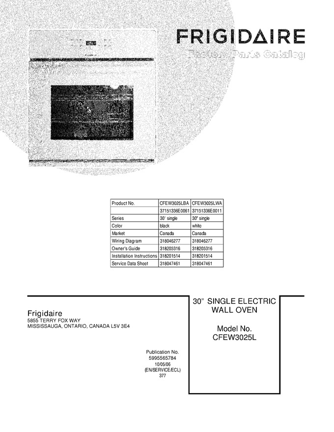 Diagram for CFEW3025LBA