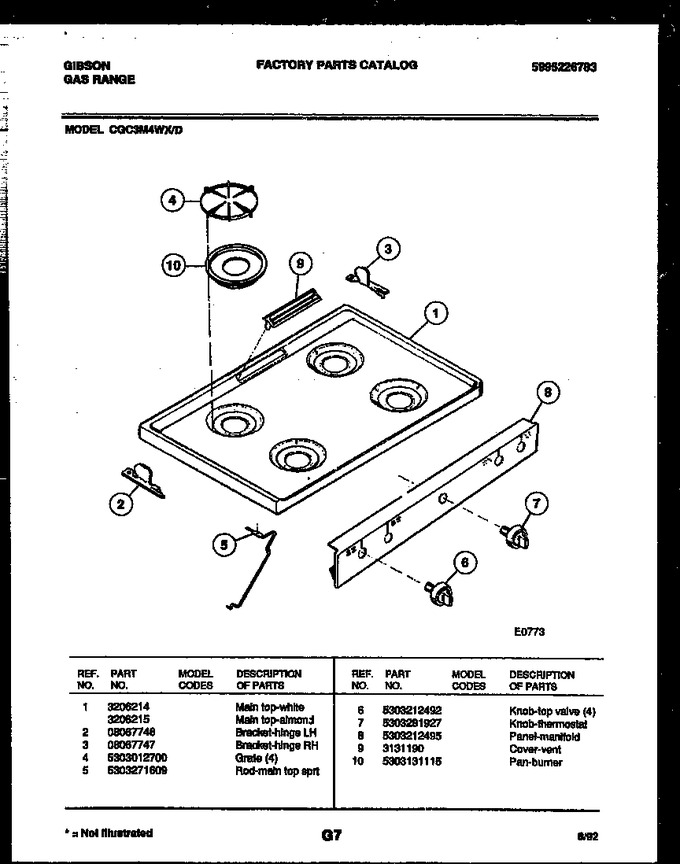 Diagram for CGC3M4WXD