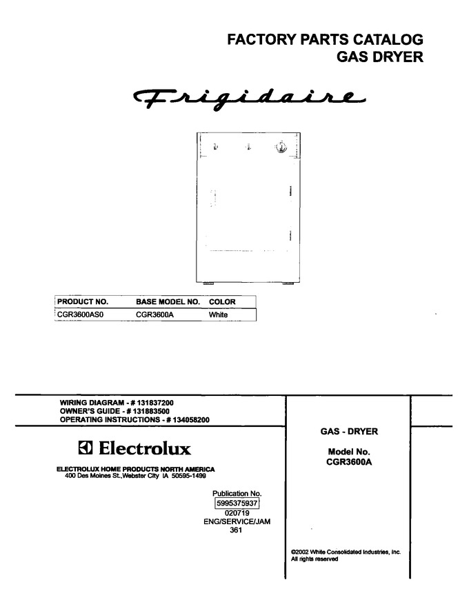 Diagram for CGR3600AS0