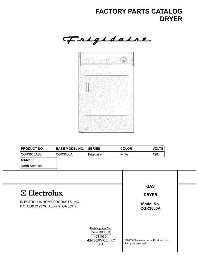Diagram for CGR3600AS3