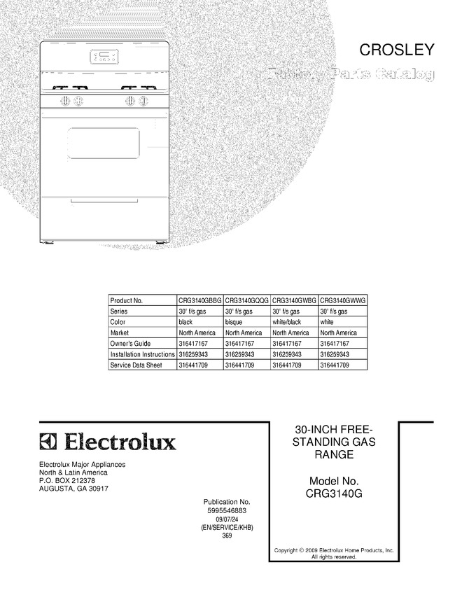 Diagram for CRG3140GWBG