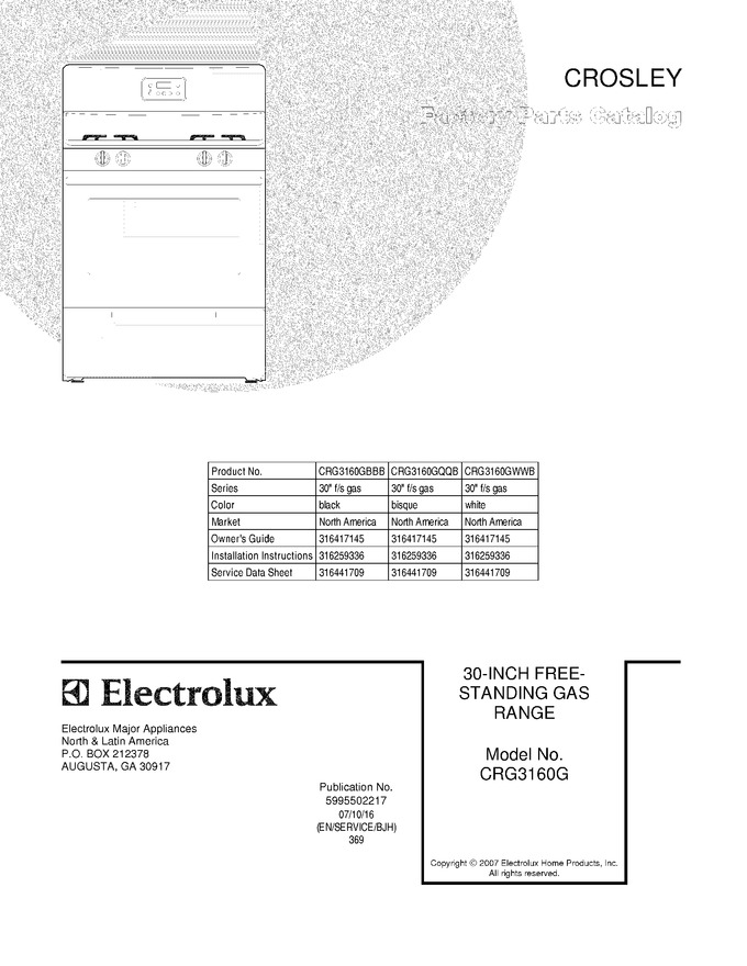 Diagram for CRG3160GWWB