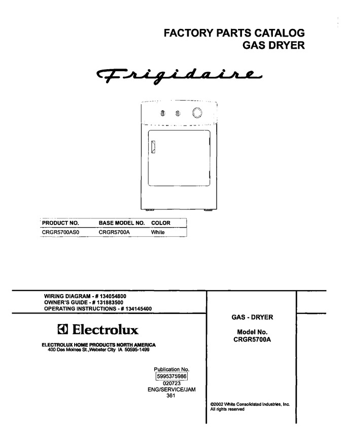 Diagram for CRGR5700AS0