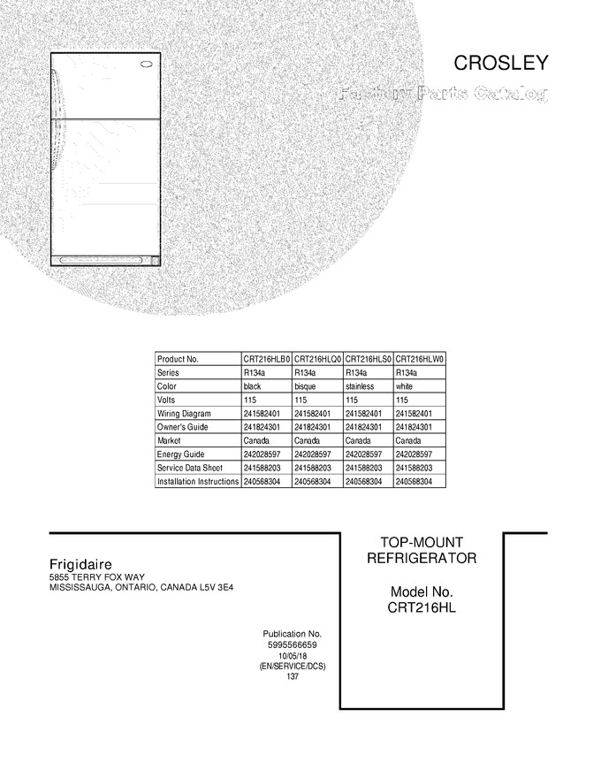 Diagram for CRT216HLB0
