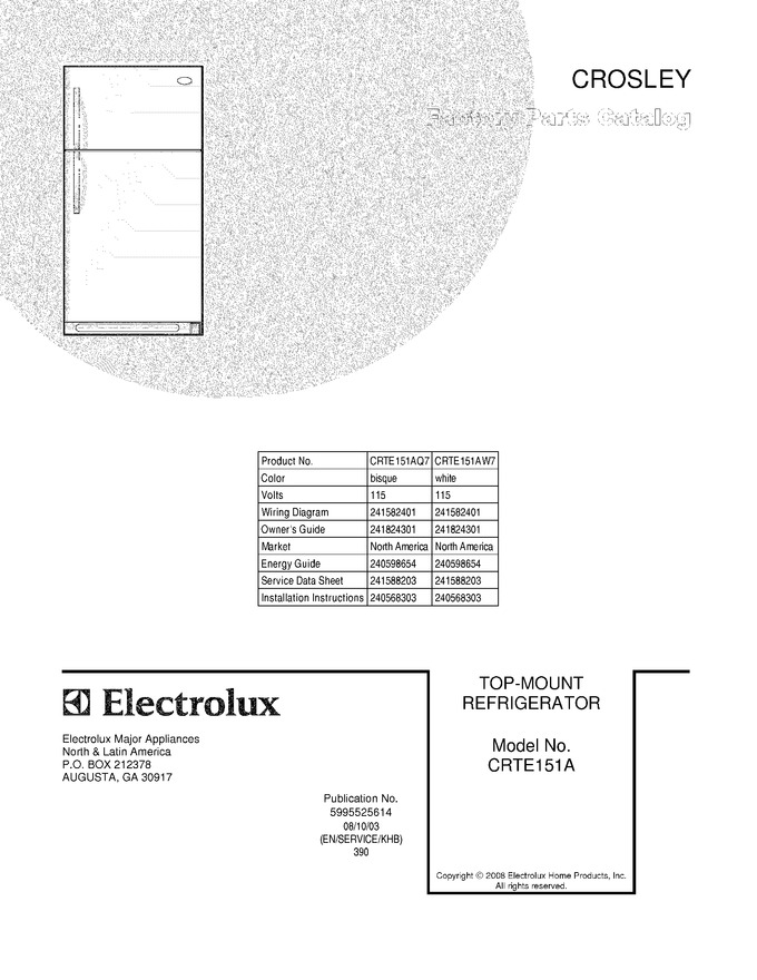 Diagram for CRTE151AW7