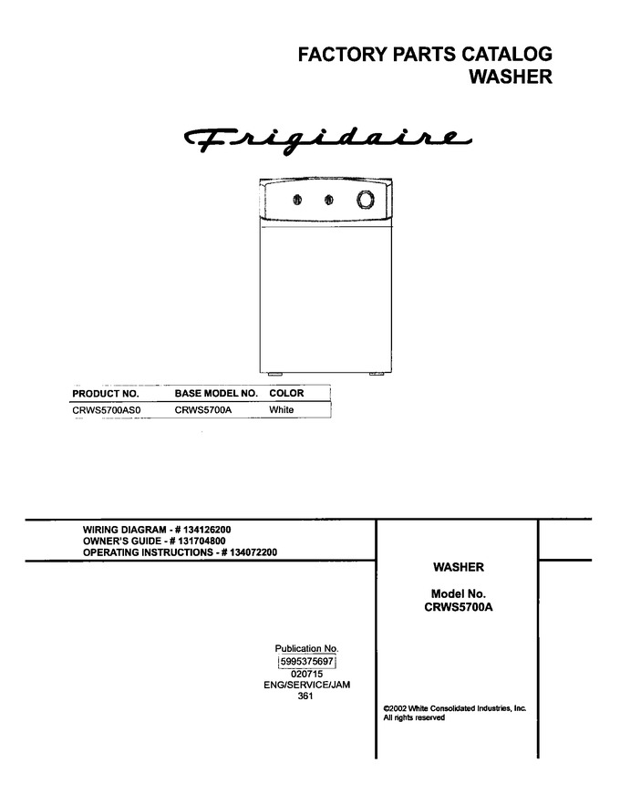 Diagram for CRWS5700AS0