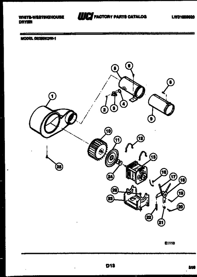 Diagram for DE250KDW1
