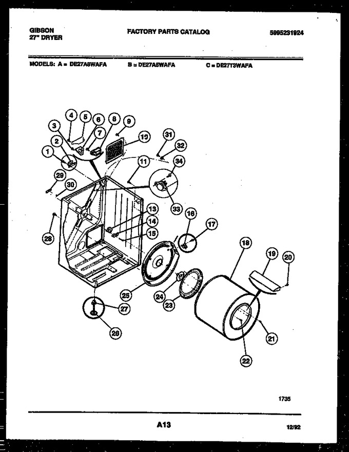 Diagram for DE27A8WAFA