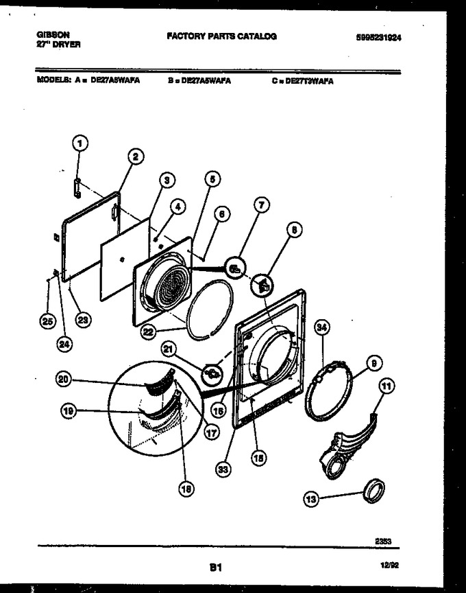 Diagram for DE27A5WAFA