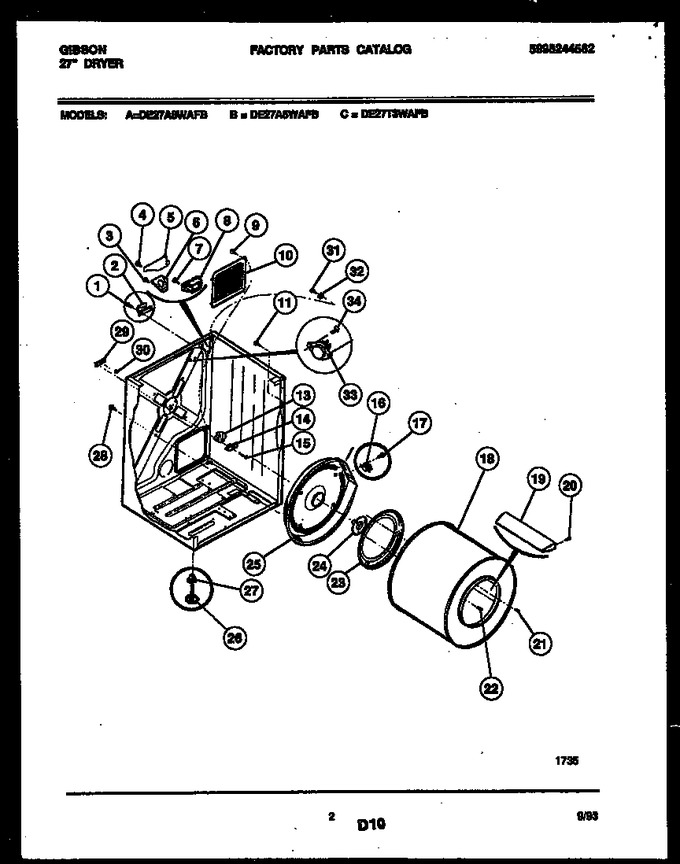 Diagram for DE27A8WAFB