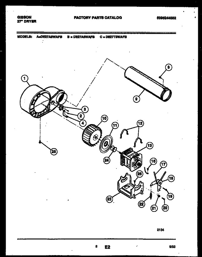 Diagram for DE27A8WAFB