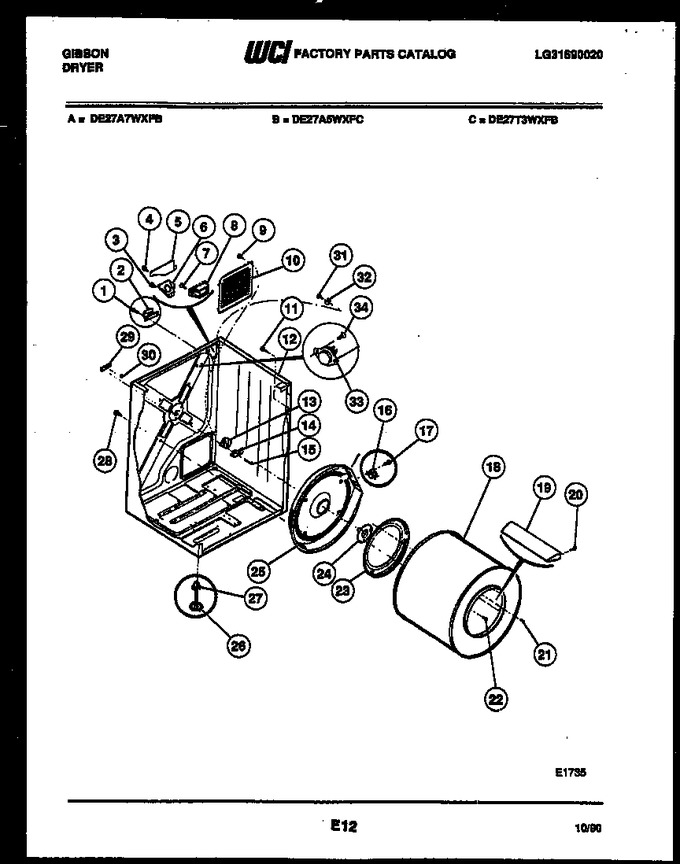 Diagram for DE27A5WXFC