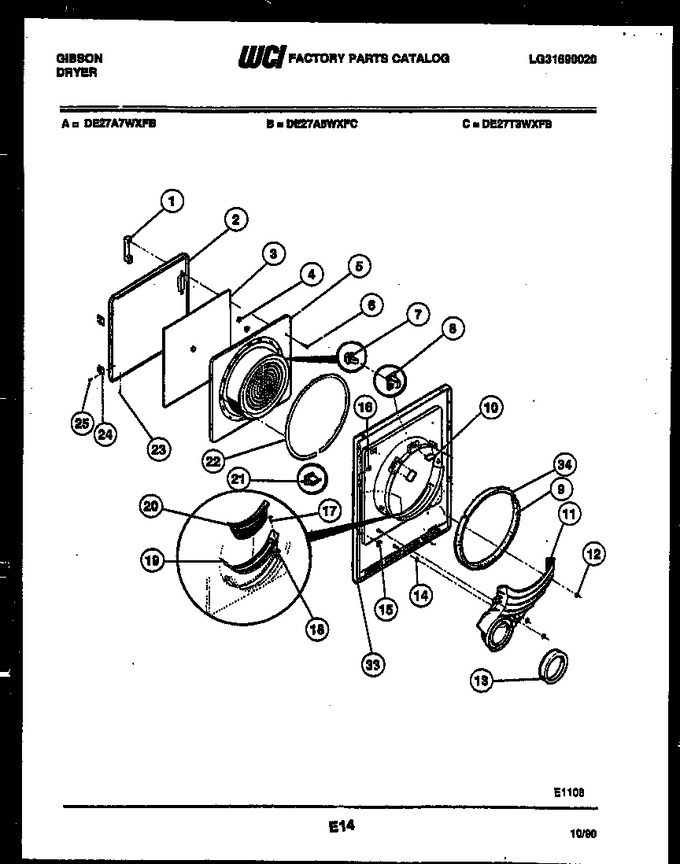 Diagram for DE27A5WXFC