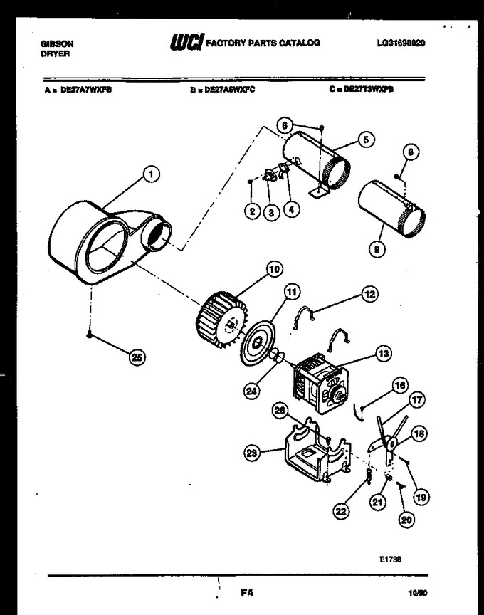 Diagram for DE27A7WXFB