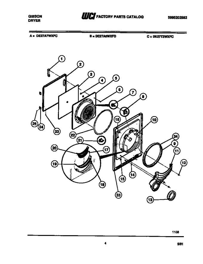 Diagram for DE27A5WXFD