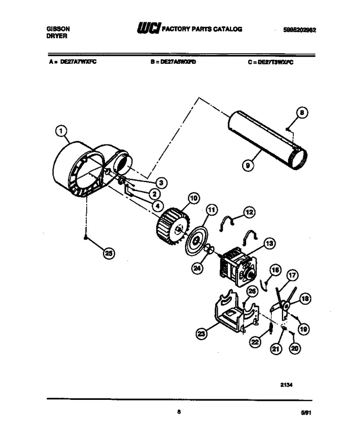 Diagram for DE27A5WXFD