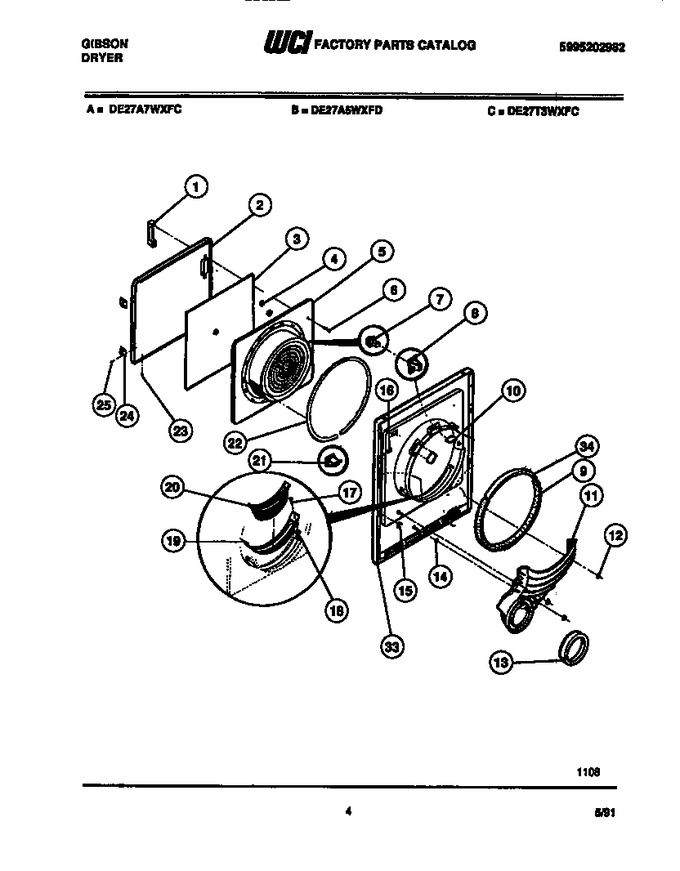 Diagram for DE27A7WXFD