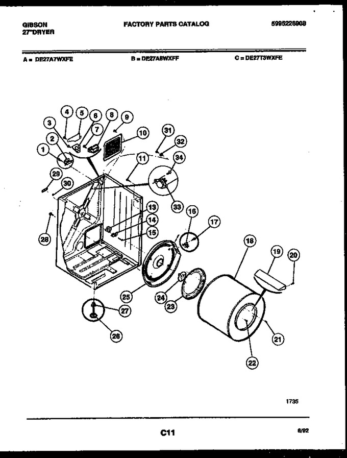 Diagram for DE27A7WXFE