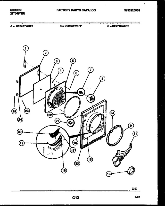Diagram for DE27A7WXFE