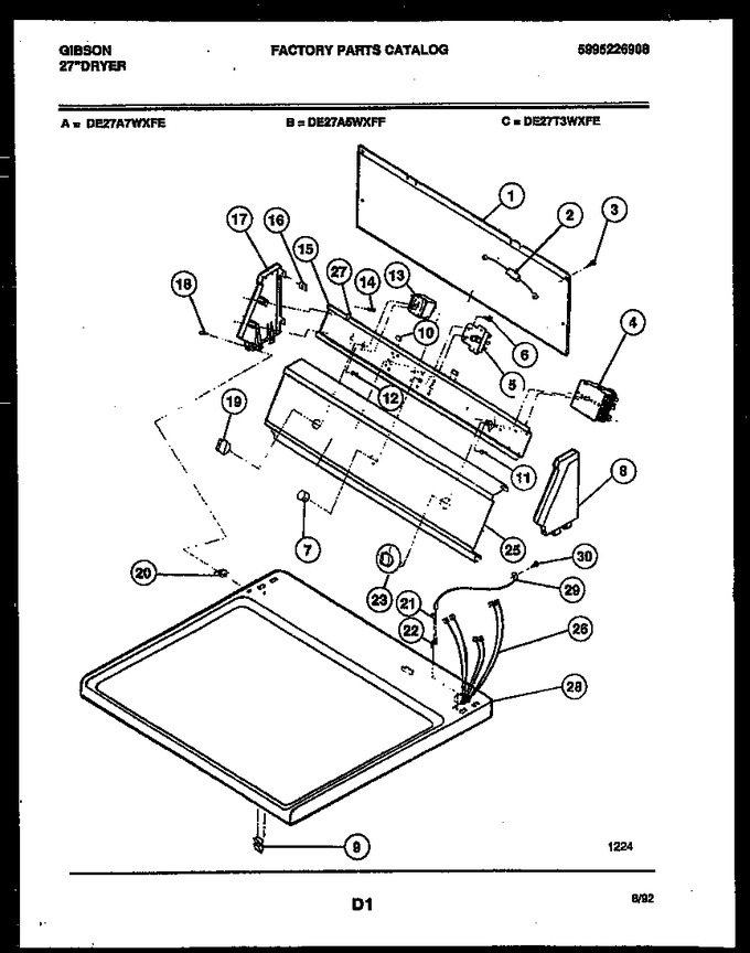 Diagram for DE27T3WXFE