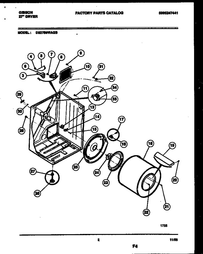 Diagram for DE27S8WAGB