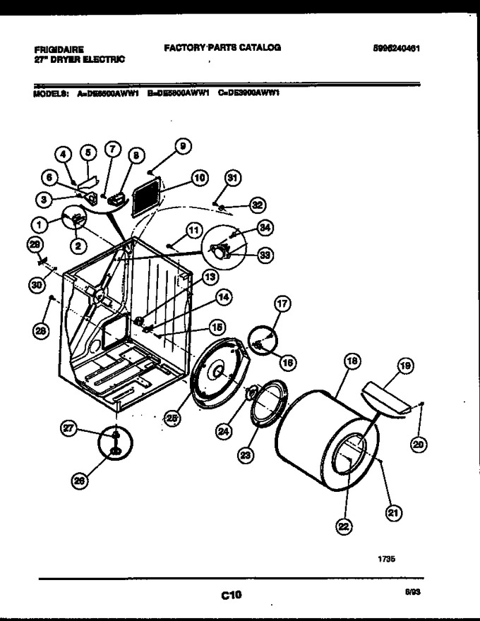 Diagram for DE3900AWW1