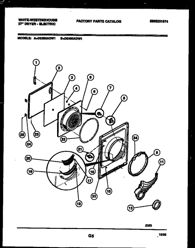 Diagram for DE650ADW1
