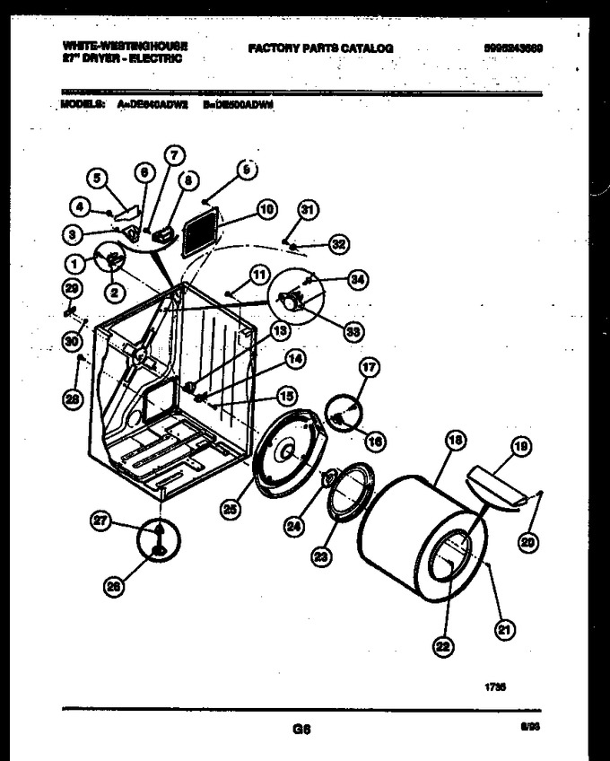 Diagram for DE500ADW6