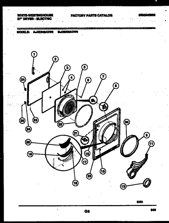 Diagram for DE500ADW6