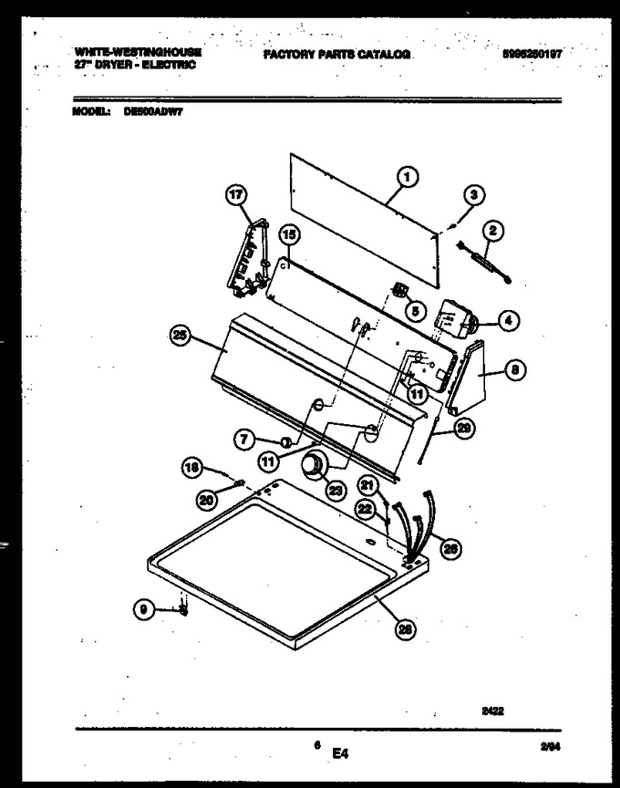 Diagram for DE500ADW7