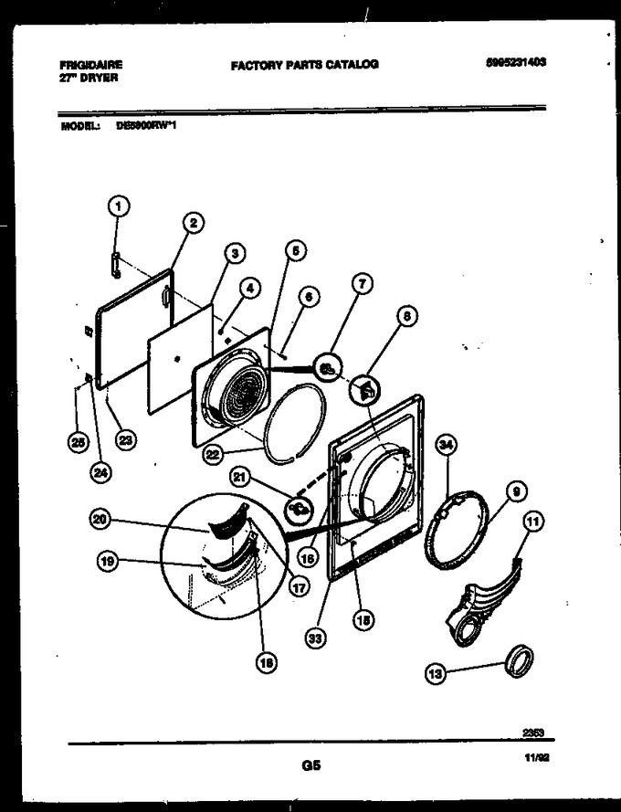 Diagram for DE5800RW1