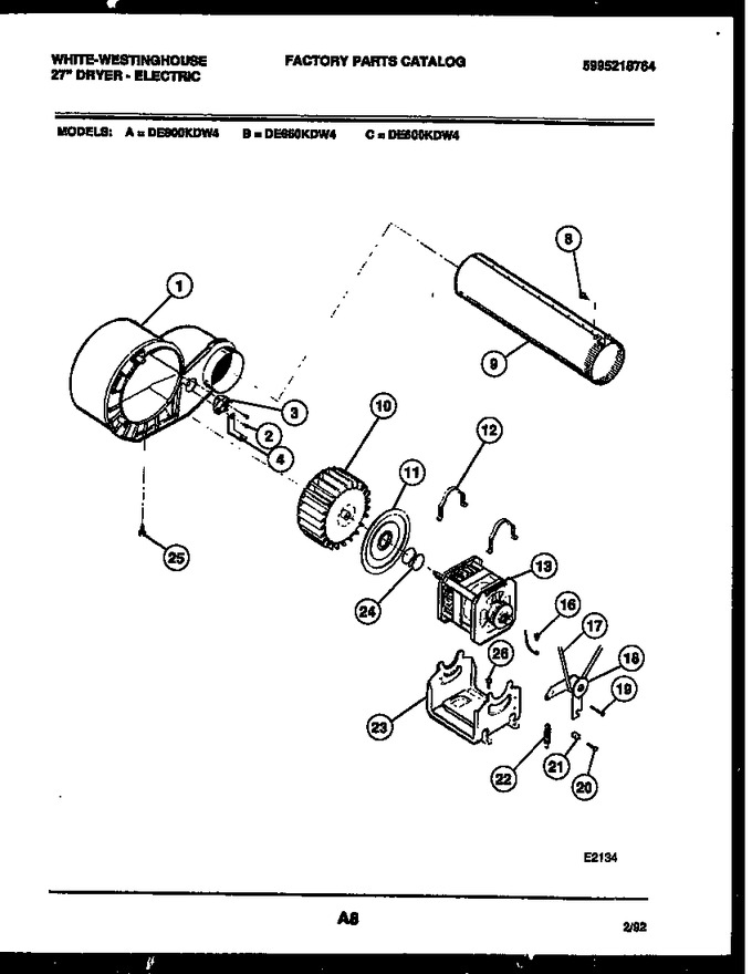 Diagram for DE800KDW4