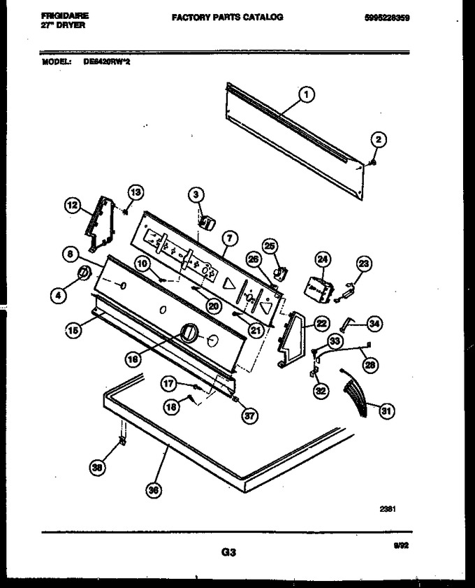 Diagram for DE6420RW2