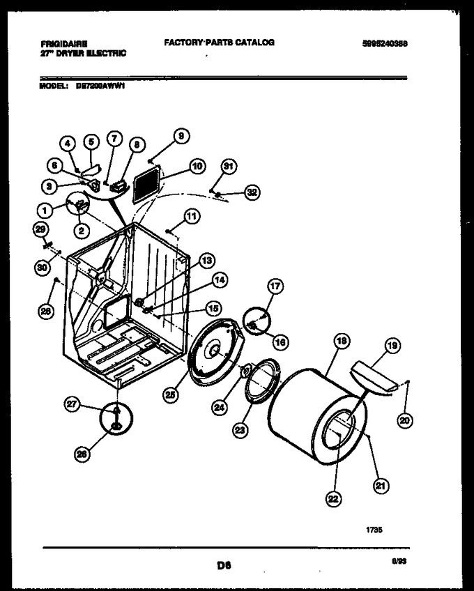 Diagram for DE7200AWW1