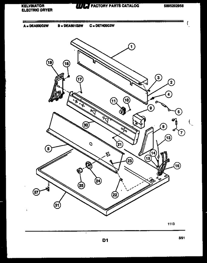 Diagram for DEA501G2W