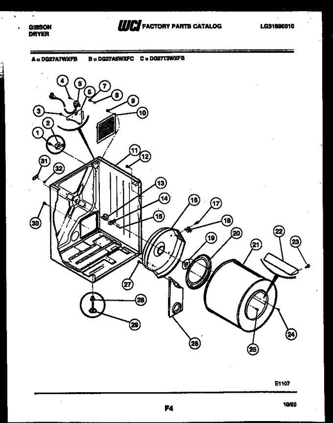 Diagram for DG27T3WXFB