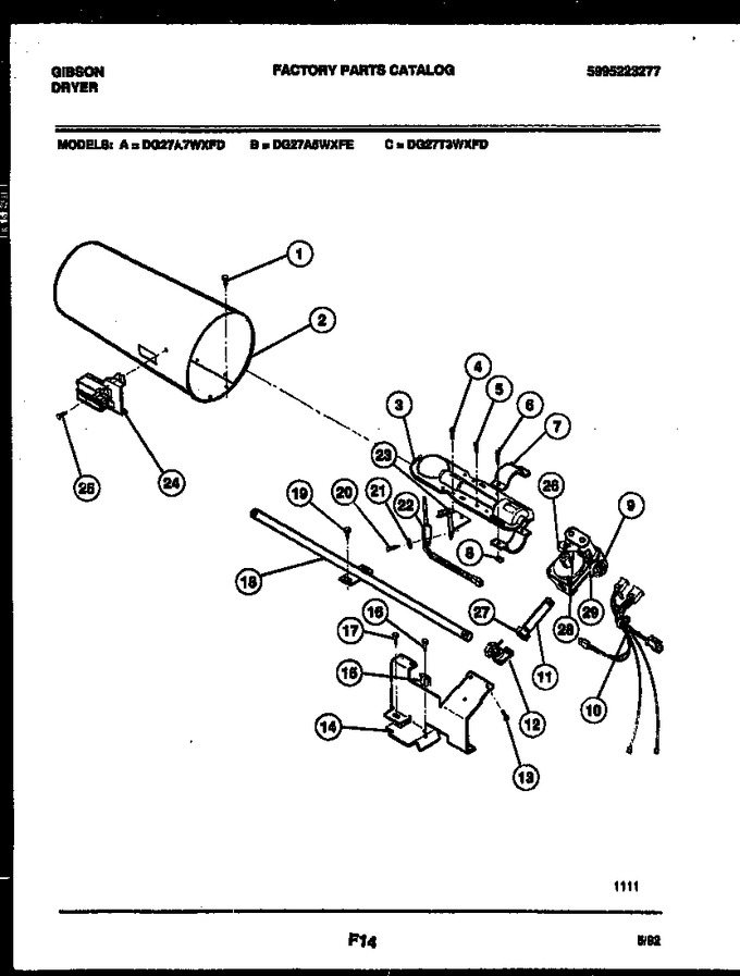 Diagram for DG27A5WXFE