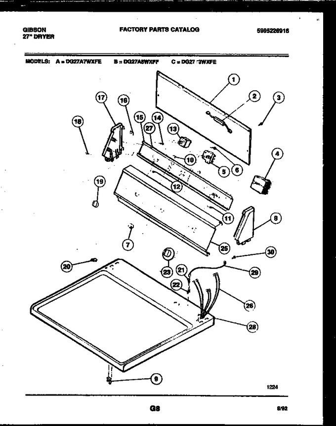 Diagram for DG27T3WXFE