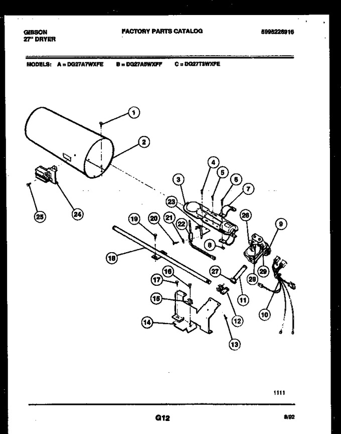 Diagram for DG27A5WXFF