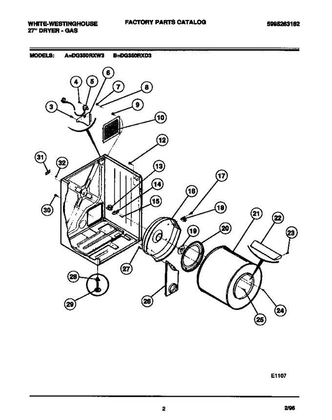 Diagram for DG350RXW3