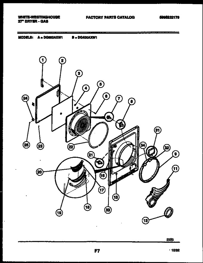 Diagram for DG650AXW1