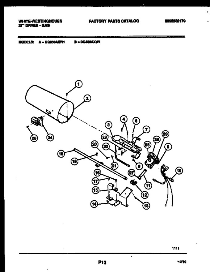 Diagram for DG400AXW1